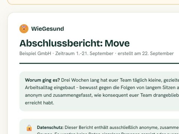 Ausschnitt aus dem Beispiel-Abschlussbericht
